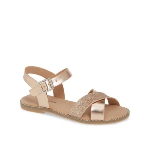 TUCKER AND TATE ARYA glittery gold infant sandals (size 5) - Picture 1 of 4
